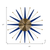 Metal Silent Analog Starburst Wall Clock - 880016391954