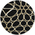 8' Black Ivory And Beige Round Abstract Washable Indoor Outdoor Area Rug - 608219290764