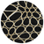8' Black Ivory And Beige Round Abstract Washable Indoor Outdoor Area Rug - 608219290764