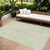 10' X 14' Artichoke Green And Ivory Geometric Washable Indoor Outdoor Area Rug