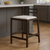 Fabric and Solid Wood Low Back Counter Height Bar Chair - 880016716283