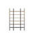 90" Brown Wood and Iron Six Tier Shelving Unit - 808230023635