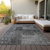 10' X 14' Gray Charcoal And Silver Patchwork Washable Indoor Outdoor Area Rug - 608219385279
