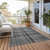 8' X 10' Gray Plaid Washable Non Skid Indoor Outdoor Area Rug - 608219018726