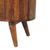 Solid Wood Oval Accent Cabinet With One Drawer - 880016489354