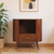 Solid Wood Oval Accent Cabinet With One Drawer - 880016489354