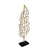 26" Gold And Black Aluminum And Marble Leaf Tabletop Sculpture - 880016767568