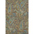 9' X 12' Chocolate Blue And Green Paisley Washable Area Rug With UV Protection - 880024523149