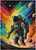 5' X 7' Black Blue And Orange Spaceman Youthful Washable Area Rug - 880024737676