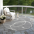8' Gray And Ivory Round Abstract Washable Indoor Outdoor Area Rug - 608219039875