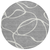 8' Gray And Ivory Round Abstract Washable Indoor Outdoor Area Rug - 608219039875