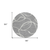 8' Gray And Ivory Round Abstract Washable Indoor Outdoor Area Rug - 608219039875
