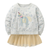Baby Girl Unicorn & Floral Pattern Mesh Patchwork Design Hoodie - 643491101643