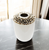 10" White Round Ceramic Table Vase With Sculptural Details - 880016526561