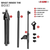 Mic Stand Pair Height Adjustable Universal Microphone Stands Floor w Telescoping Boom Arm - 810199691152