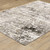 Homeroots Home Decor 10' x 13' Abstract Power Loom Stain Resistant Area Rug, Grey Ivory Beige Charcoal Black Tan and Brown