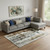 8' X 10' Taupe Charcoal And Brown Abstract Washable Area Rug With UV Protection - 880024878652