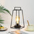 12" Black Geometric Novelty Lantern With Novelty Shade - 880024975009