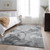 9' X 12' Gray And Ivory Abstract Washable Area Rug With UV Protection - 880016701968