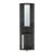 Charcoal Wood Ribbed Texture Corner Bar Cabinet With Two Doors - 880016798524