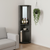 Charcoal Wood Ribbed Texture Corner Bar Cabinet With Two Doors - 880016798524