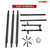 Multi Guitar Rack Stand Floor 5 Slot Adjustable Flying V Guitars Holder - 810099496949