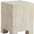 20" Beige Faux Stone Square End Table - 608219112783