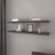 Set Of Two Dark Wood Wall Mounted Floating Shelves - 880016584752