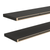 Set Of Two Dark Wood Wall Mounted Floating Shelves - 880016584752