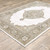 Homeroots Home Decor 6' X 9' Oriental Area Rug, Beige, Ivory, Tan, Gold, Grey and Green, Power Loom Stain Resistant