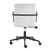White and Black Steel and Faux Leather Adjustable Swivel Rolling Office Chair - 880016769883
