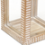Distressed Geometric Wood Tabletop Lantern Candle Holder - 880016555400
