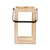 Distressed Geometric Wood Tabletop Lantern Candle Holder - 880016555400