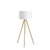 Gold Metal Adjustable Tripod Floor Lamp With White Linen Drum Shade - 880016515787