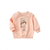 Baby Girl Cartoon Print Pattern Loose Pullover Round Neck Hoodies - 716252327696