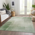 9' X 12' Artichoke Green Geometric Washable Indoor Outdoor Area Rug - 880016649796