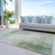 9' X 12' Artichoke Green Geometric Washable Indoor Outdoor Area Rug - 880016649796