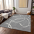 8' X 10' Gray And Ivory Abstract Washable Indoor Outdoor Area Rug - 608219242251