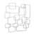 Geometric Metal Abstract Hanging Dimensional Sculpture - 880016438819