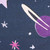 4' X 5' Black Purple And Blue Stars and Moon Youthful Washable Area Rug - 880024786261