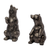 Set of Two Gray Resin Bear Decorative Bookends