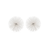 Set of Two White Iron Decorative Spiky Sphere Tabletop Sculptures - 608219012663