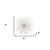 Set of Two White Iron Decorative Spiky Sphere Tabletop Sculptures - 608219012663