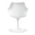 White Heavy Duty Plastic Swivel Dining Arm Chair With Gray Faux Leather Cushion - 608219289584