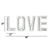Silver Mirrored Mosaic Crystal Bling LOVE Wall Decor - 606114086666