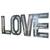 Silver Mirrored Mosaic Crystal Bling LOVE Wall Decor - 606114086666