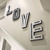 Silver Mirrored Mosaic Crystal Bling LOVE Wall Decor - 606114086666