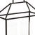 15" Black Metal Glass And Wood Geometric Two Light Hurricane Candle Holder - 880016865011