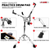 Drum Practice Pad Set 12" Adjustable Snare Drumming Stand Double Sided Silent Drummer Kit - 810144132532