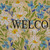 24" X 36" Brown Light Blue And Green Floral Welcome Outdoor Coir Door Mat - 880016590333
